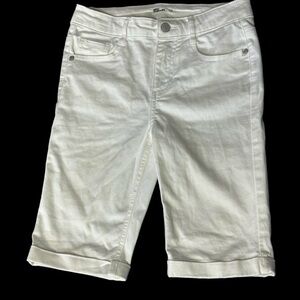 Epic Threads/Macy’s Girl's Cloud White Cropped Denim Bike Shorts Size 14